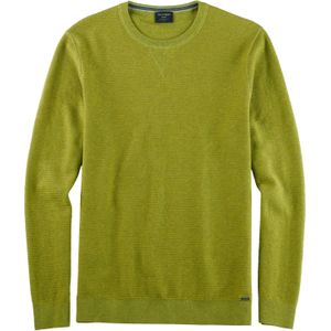 OLYMP Casual modern fit pullover katoen, limoen -  Maat: S