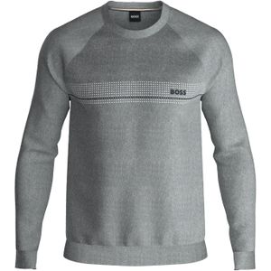 BOSS Authentic sweatshirt, heren lounge trui, middengrijs