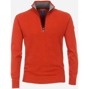 Redmond heren schipperstrui katoen, opstaande kraag, warm oranje (middeldik)