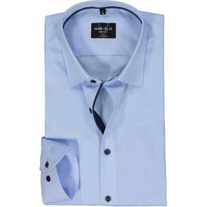 MARVELIS body fit overhemd, popeline, lichtblauw