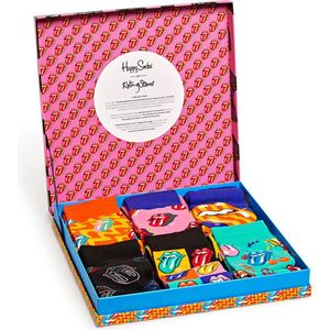 Happy Socks Rolling Stones Gift Box (6-pack), unisex sokken in cadeauverpakking - Unisex - Maat: 41-46