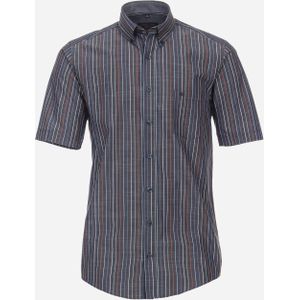 CASA MODA Sport casual fit overhemd, korte mouw, chambray, blauw gestreept