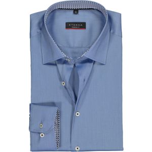 ETERNA modern fit overhemd, superstretch lyocell heren overhemd, midden blauw (contrast) 42