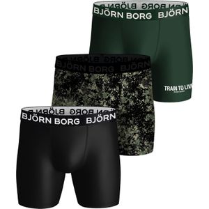 Bjorn Borg Performance boxers, microfiber heren boxers lange pijpen (3-pack), multicolor -  Maat: XL