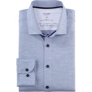 OLYMP - Level Five - Overhemd - Koningsblauw - Katoen/Elastaan - Body Fit