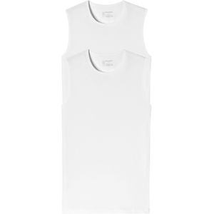 SCHIESSER 95/5 tanktops (2-pack), O-hals, wit -  Maat: 3XL