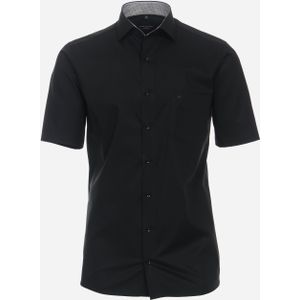 CASA MODA modern fit overhemd, korte mouw, popeline, zwart 45