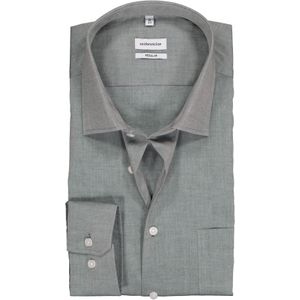 Seidensticker regular fit overhemd, grijs 45