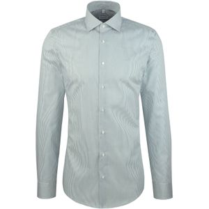 Seidensticker slim fit overhemd, popeline, groen gestreept