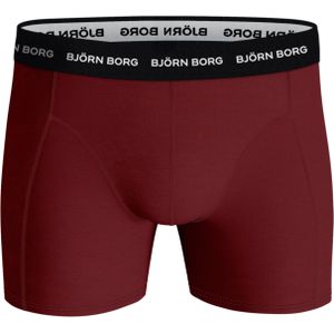 Bjorn Borg Cotton Stretch boxers, heren boxers normale lengte (1-pack), donkerrood -  Maat: M