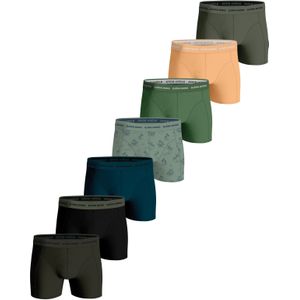 Bjorn Borg Cotton Stretch boxers, heren boxers normale lengte (7-pack), groen, oranje, groen, print, groen, zwart, groen