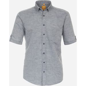 3 voor 99 | Redmond modern fit overhemd, korte mouw, popeline, blauw 47/48