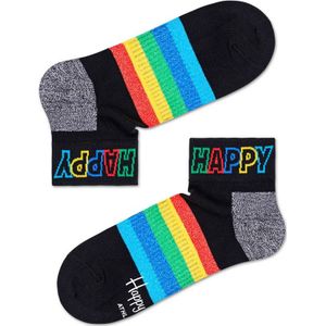 Happy Socks Athletic Rainbow Stripe 1/4 Crew Sock, sportieve unisex hoge enkelsokken - Unisex - Maat: 36-40