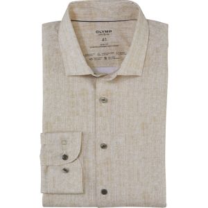 OLYMP 24/7 Level 5 body fit overhemd, tricot, messing