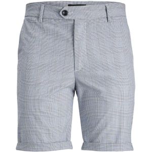 JACK & JONES Connor Shorts regular fit, heren chino korte broek, denimblauw geruit