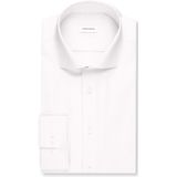 Seidensticker shaped fit overhemd, mouwlengte 7, structuur, wit