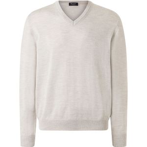 MAERZ Classic Fit heren trui met V-hals wol, offwhite