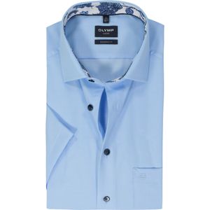 OLYMP - Overhemd - Lichtblauw - Korte Mouwen - Strijkvrij