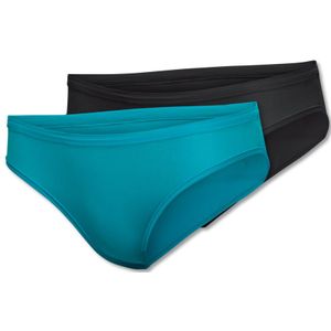 SCHIESSER - Active - Slip - Turquoise/Zwart - Ademend, Sneldrogend, Vochtregulerend, 2-Pack