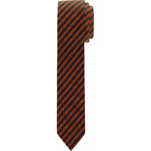 OLYMP smalle stropdas, geel gestreept -  Maat: One size