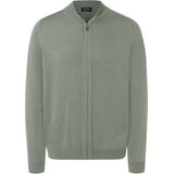 MAERZ Classic Fit heren vest met rits wol, grijsgroen