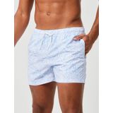 Bjorn Borg Print Swim Shorts, heren zwembroek, blauw met wit dessin -  Maat: XL