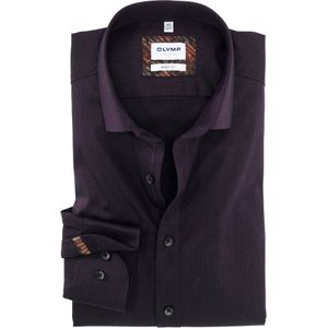 OLYMP Level 5 body fit overhemd, twill, vioolkleurig