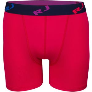RJ Bodywear Pure Color boxershort (1-pack), heren boxer lang, microfiber, rood -  Maat: S