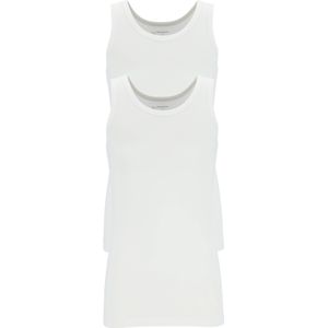 SCHIESSER 95/5 singlets (2-pack), O-hals, wit -  Maat: XL