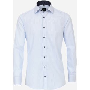 VENTI modern fit overhemd, popeline, blauw geruit 48