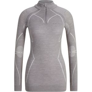 FALKE dames lange mouw shirt Wool-Tech, thermoshirt, grijs (grey-heather) -  Maat: L