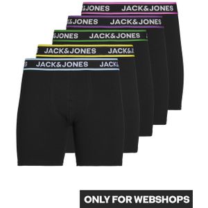 JACK & JONES Jaclime solid boxer briefs (5-pack), heren boxers extra lang, zwart -  Maat: XXL