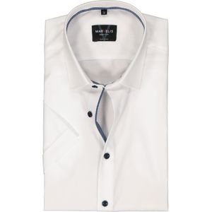 MARVELIS - Body Fit - Overhemd - Wit - Korte Mouw, Popeline, Easy Iron