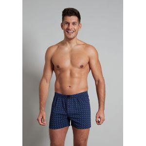 Gotzburg heren boxershorts wijd model met gulp (1-pack), donkerblauw mini dessin