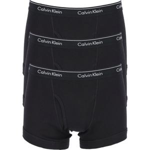 Calvin Klein trunks (3-pack), heren boxer normale lengte met gulp, zwart -  Maat: L