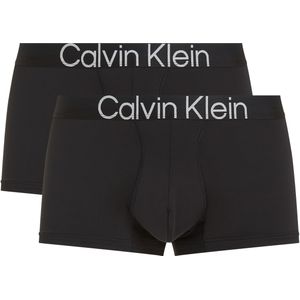Calvin Klein Low Rise Trunks (2-pack), lage heren boxers kort, zwart -  Maat: L