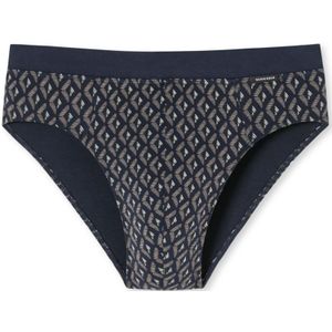 SCHIESSER Fine Interlock slip (1-pack), heren minislip fijn gedessineerd bruin-grijs