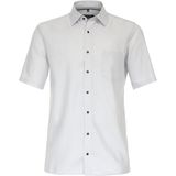 CASA MODA - Dobby - Overhemd - Grijs - Korte Mouw - Strijkvrij
