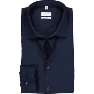 Seidensticker x-slim fit overhemd, donkerblauw (contrast) 44