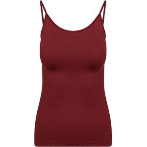 RJ Bodywear Pure Color dames spaghetti top (1-pack), port -  Maat: XXL