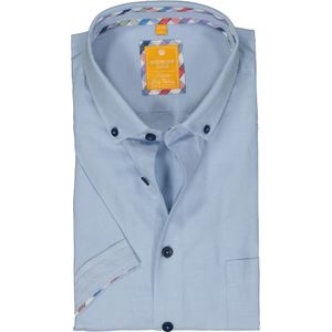 3 voor 99 | Redmond modern fit overhemd, korte mouw, Oxford, blauw 39/40