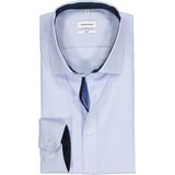 Seidensticker slim fit overhemd, blauw met wit gestreept (contrast) 45