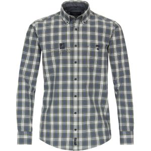 CASA MODA Sport casual fit overhemd, popeline, groen geruit