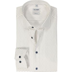 OLYMP Level 5 body fit overhemd, dobby, beige dessin
