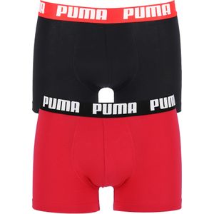 Puma Basic Boxer heren (2-pack), rood en zwart -  Maat: M