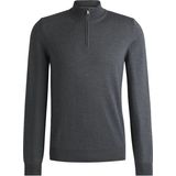 BOSS - Ebenji - Schipperstrui - Middengrijs - Wol - Korte Rits