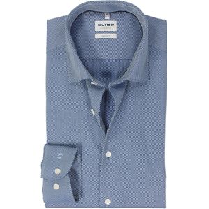 OLYMP Level 5 body fit overhemd, structuur, royal blauw