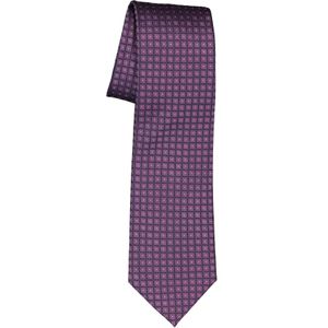 Michaelis  stropdas, zijde, paars met zwart dessin -  Maat: One size