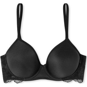SCHIESSER Modal & Lace bh (1-pack), dames beugel bh spacer cup zwart