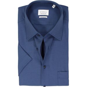 ETERNA comfort fit overhemd korte mouw, twill, donkerblauw
